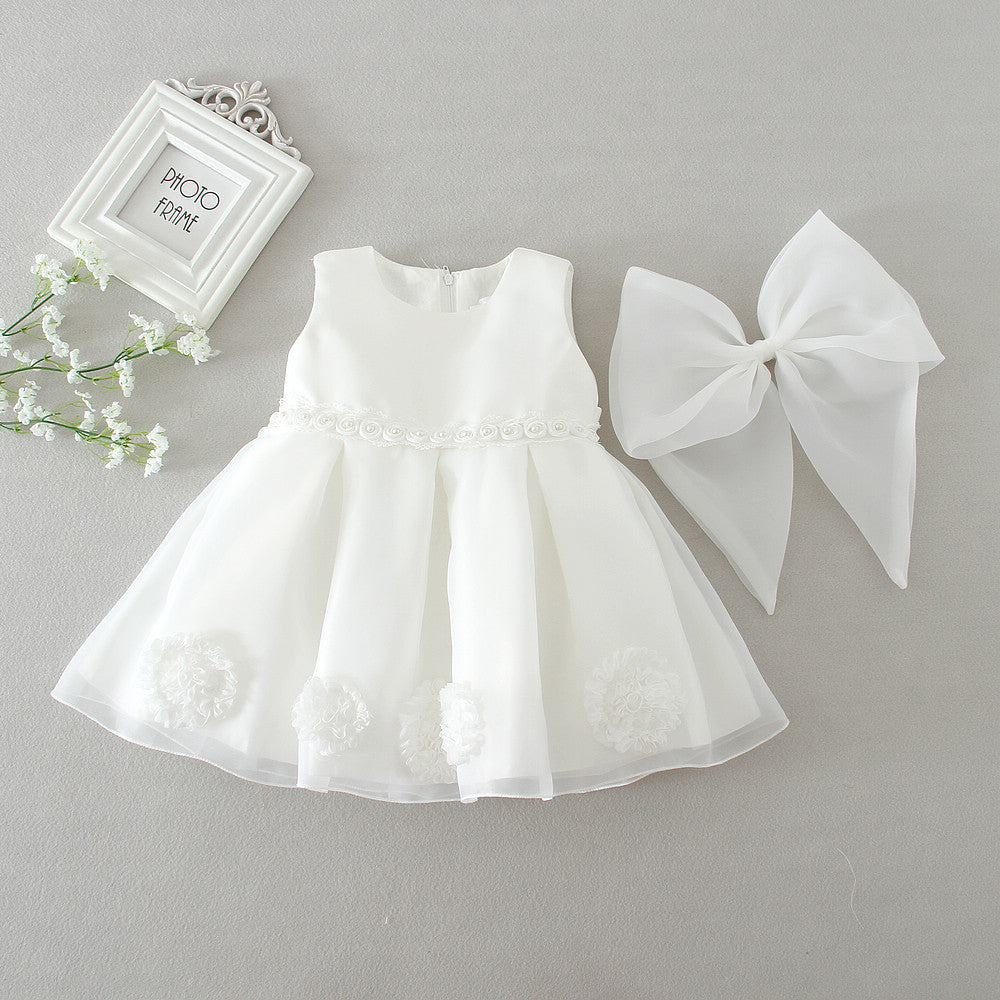 Luna Simple Organza Flower Girl Dress