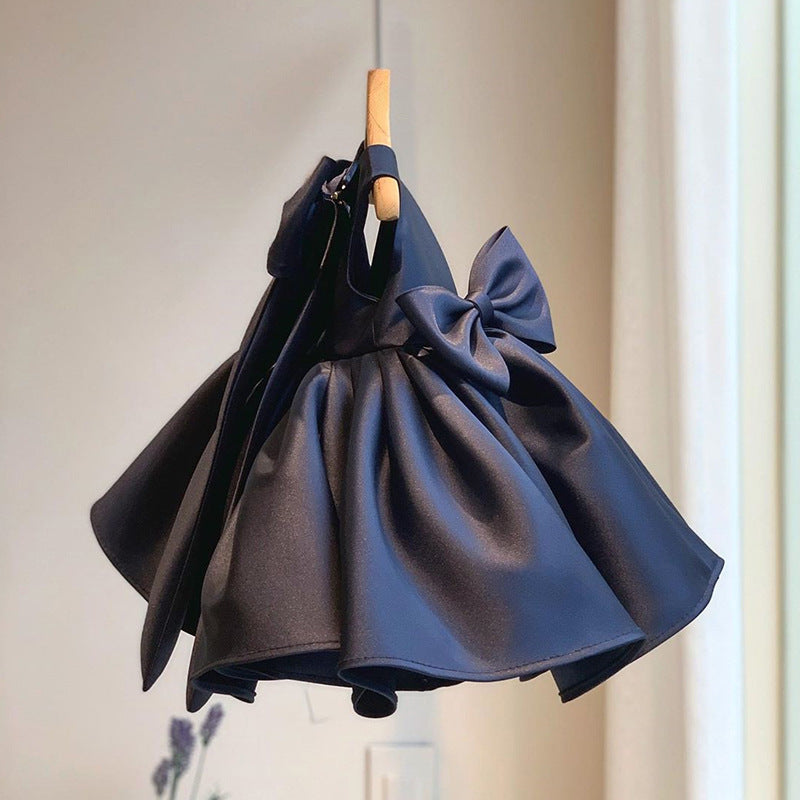 Isabella Elegant Satin With Bow Flower Girl Dress