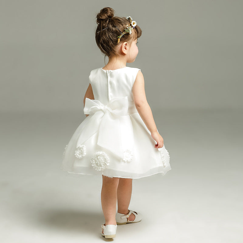 Luna Simple Organza Flower Girl Dress