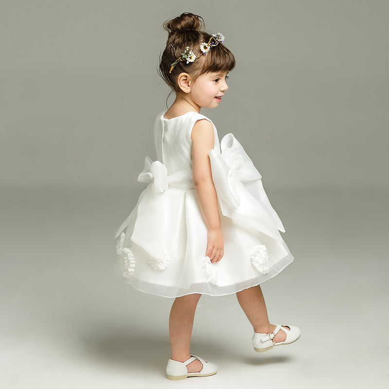 Luna Simple Organza Flower Girl Dress
