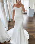 Elegant Mermaid Off the Shoulder Elastic Long Wedding Dresses