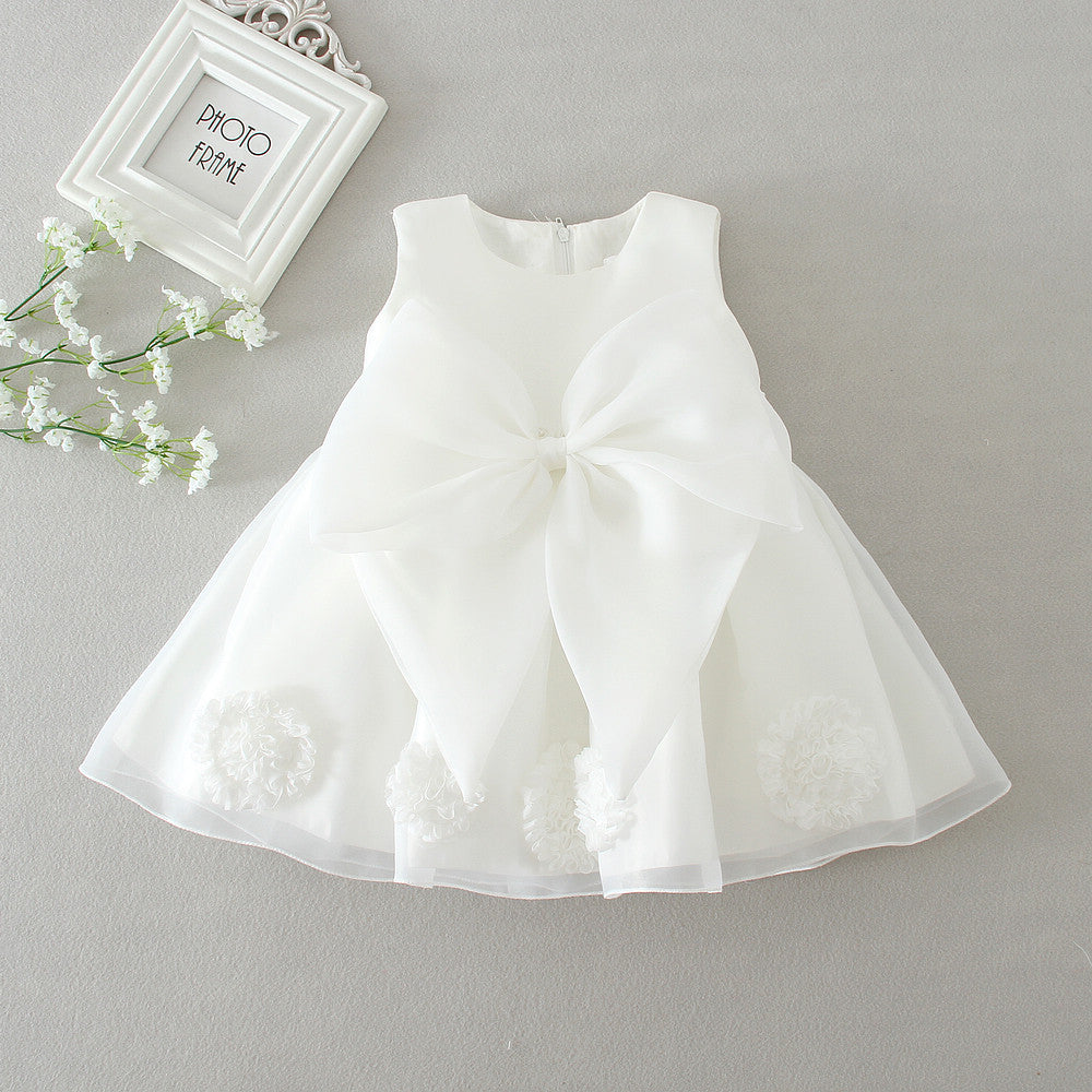 Luna Simple Organza Flower Girl Dress