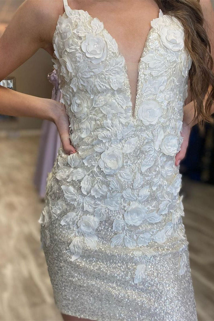 Bodycon Backless Sequins Homecoming Dress