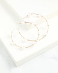 White Pearl Circle Earrings