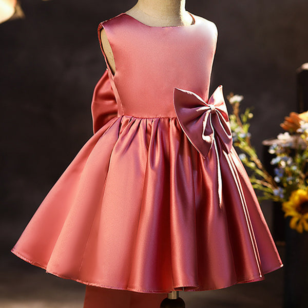 Maya Elegant Satin Flower Girl Dress