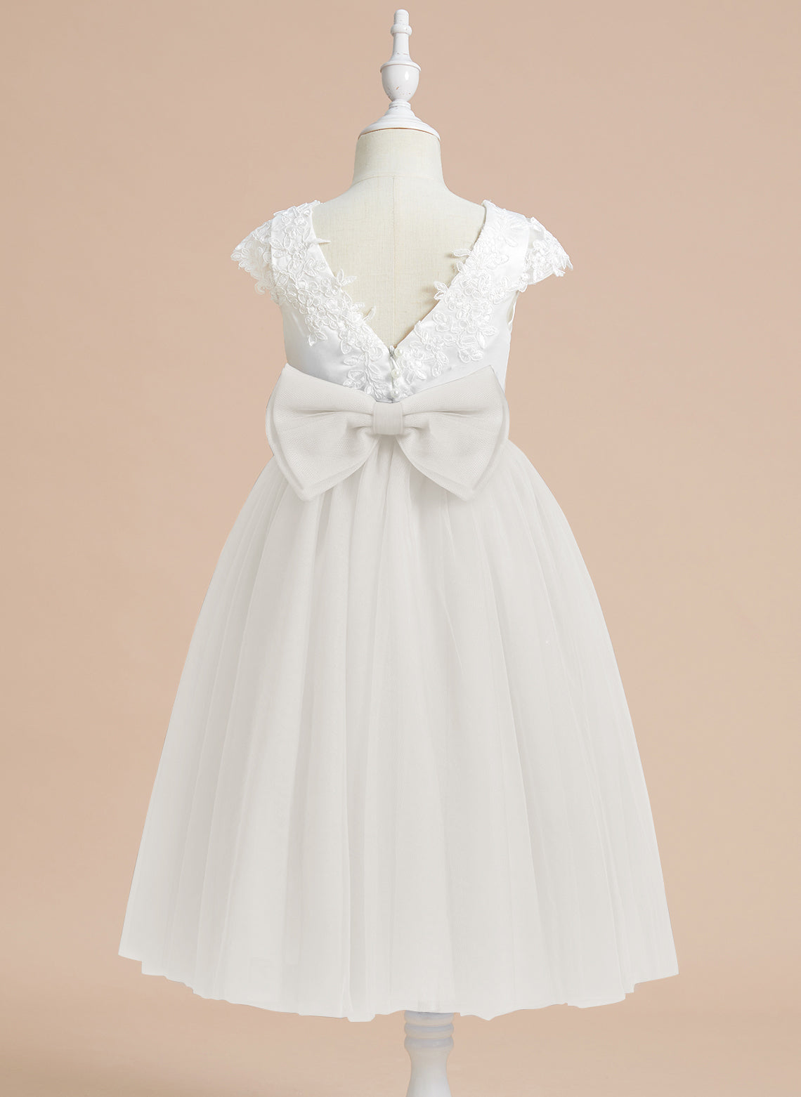 Clara Satin Tulle Flower Girl Dress