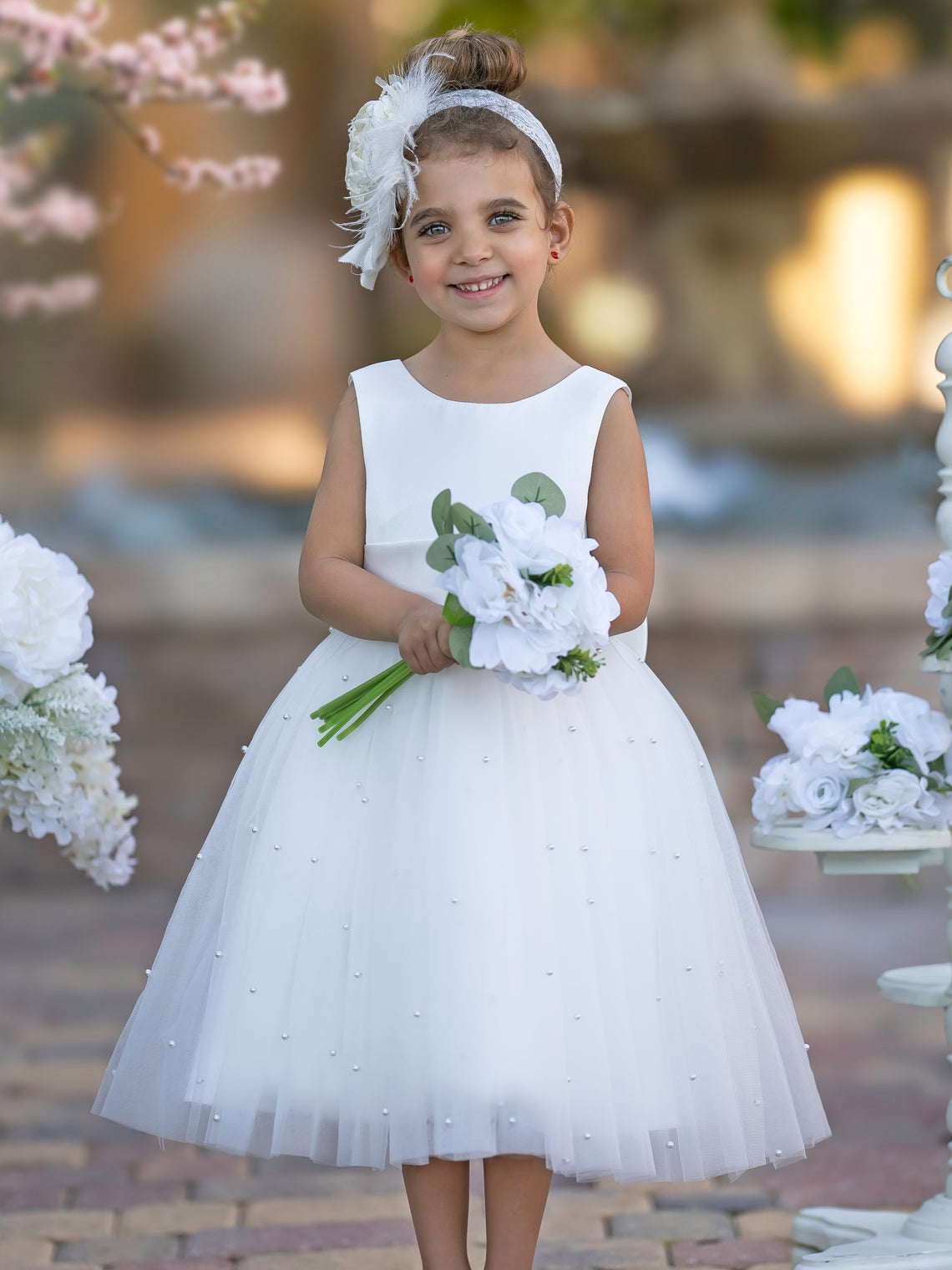 Lydia Beaded Tulle Flower Girl Dress
