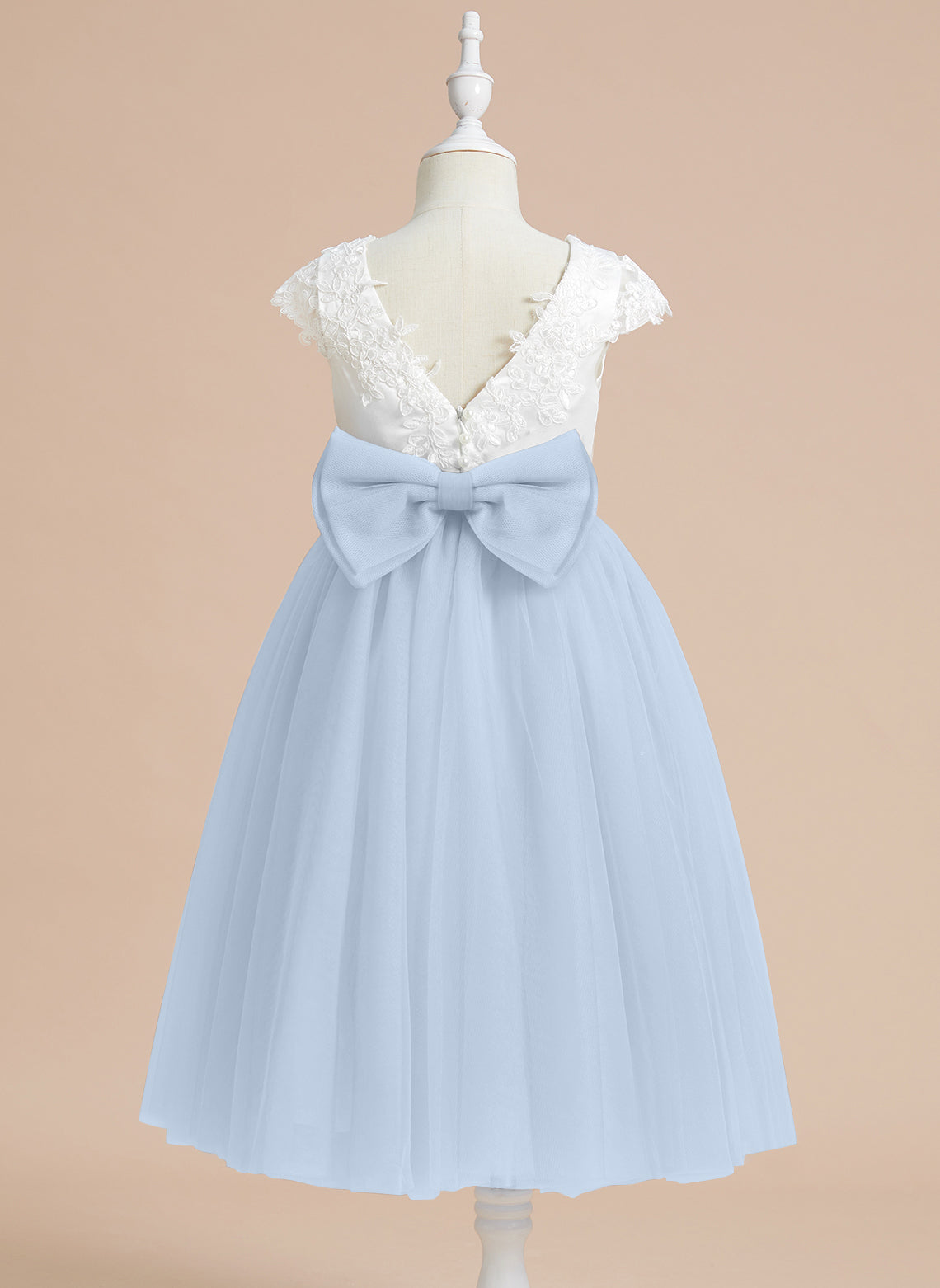 Clara Satin Tulle Flower Girl Dress