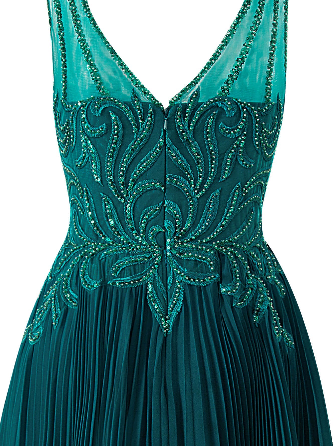 A-line V-neck Chiffon Prom Dress