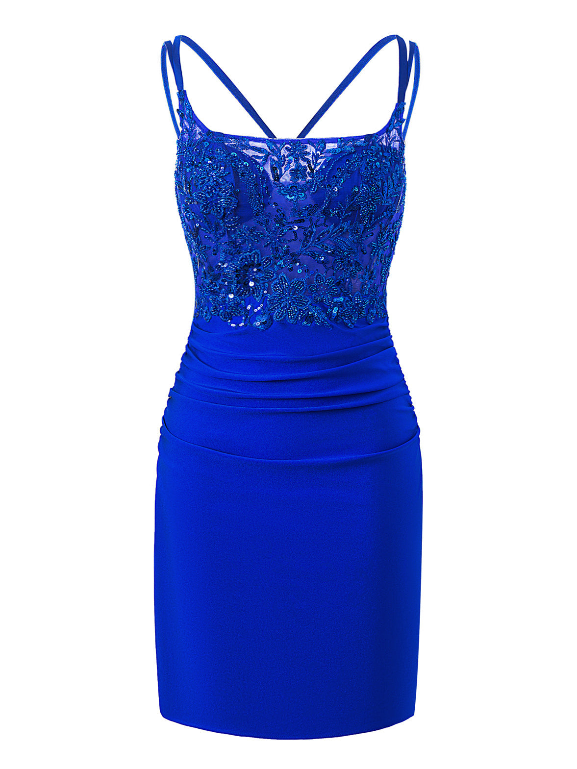 Sheath Short Spaghetti Strap Jersey Homecoming Dress