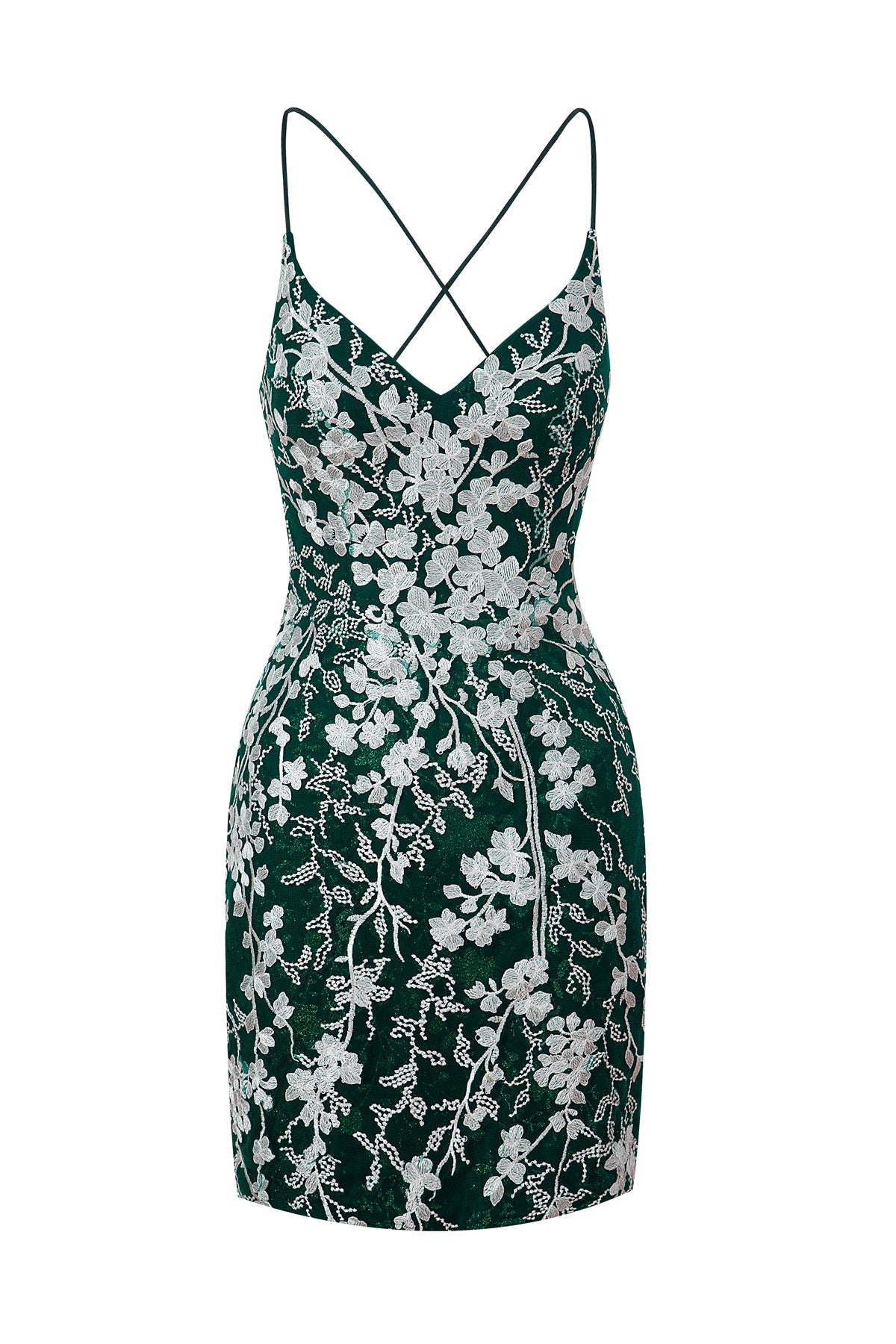 Sheath Short Spaghetti Straps Lace Homecoming Dress