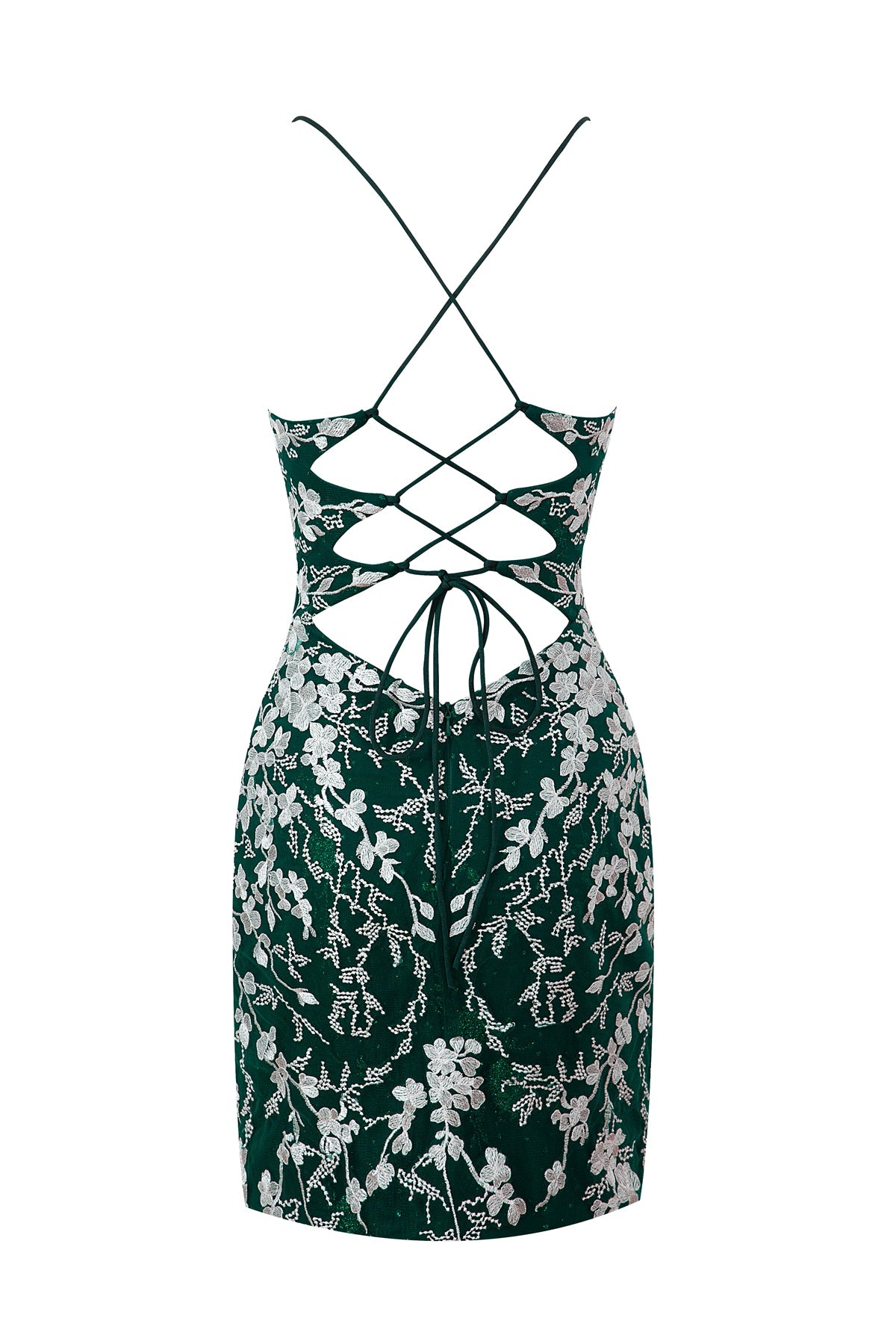 Sheath Short Spaghetti Straps Lace Homecoming Dress