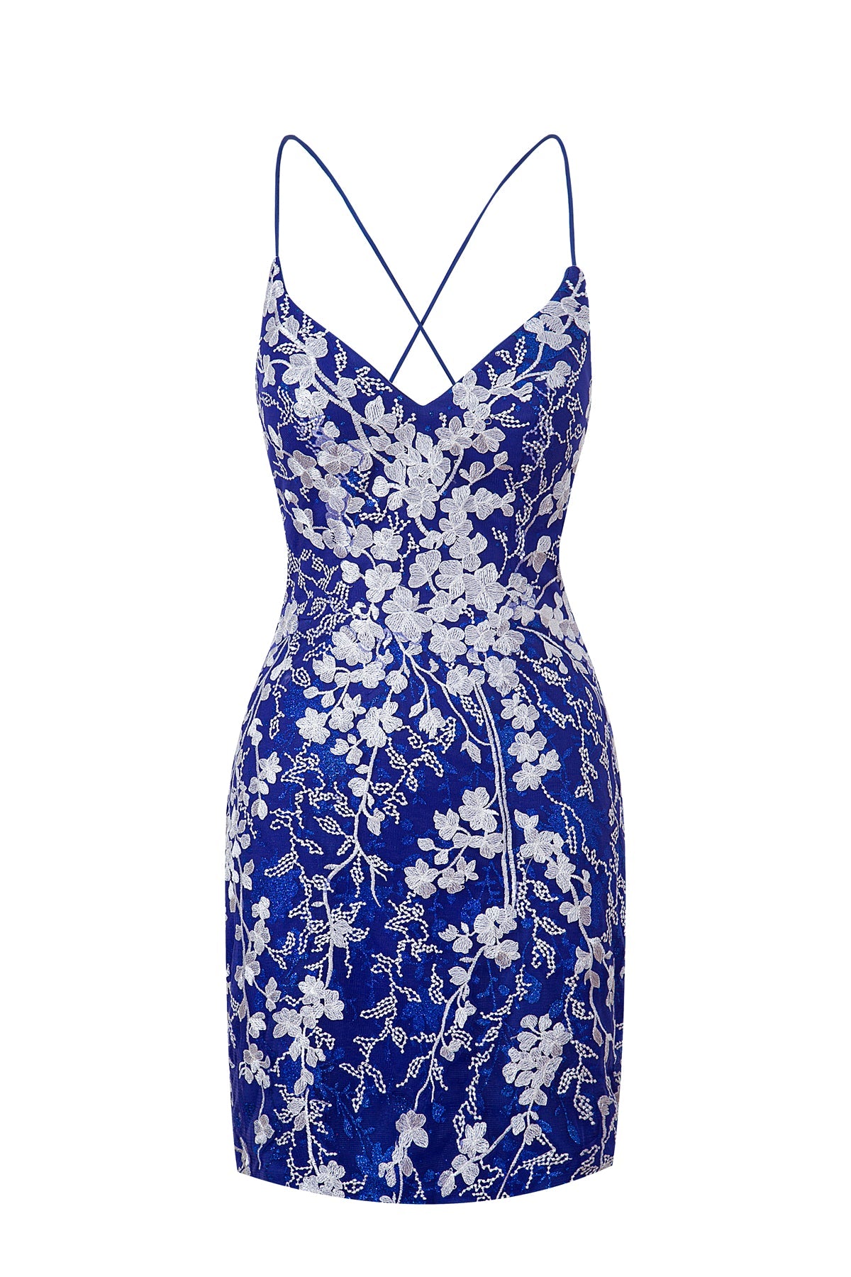 Sheath Short Spaghetti Straps Lace Homecoming Dress