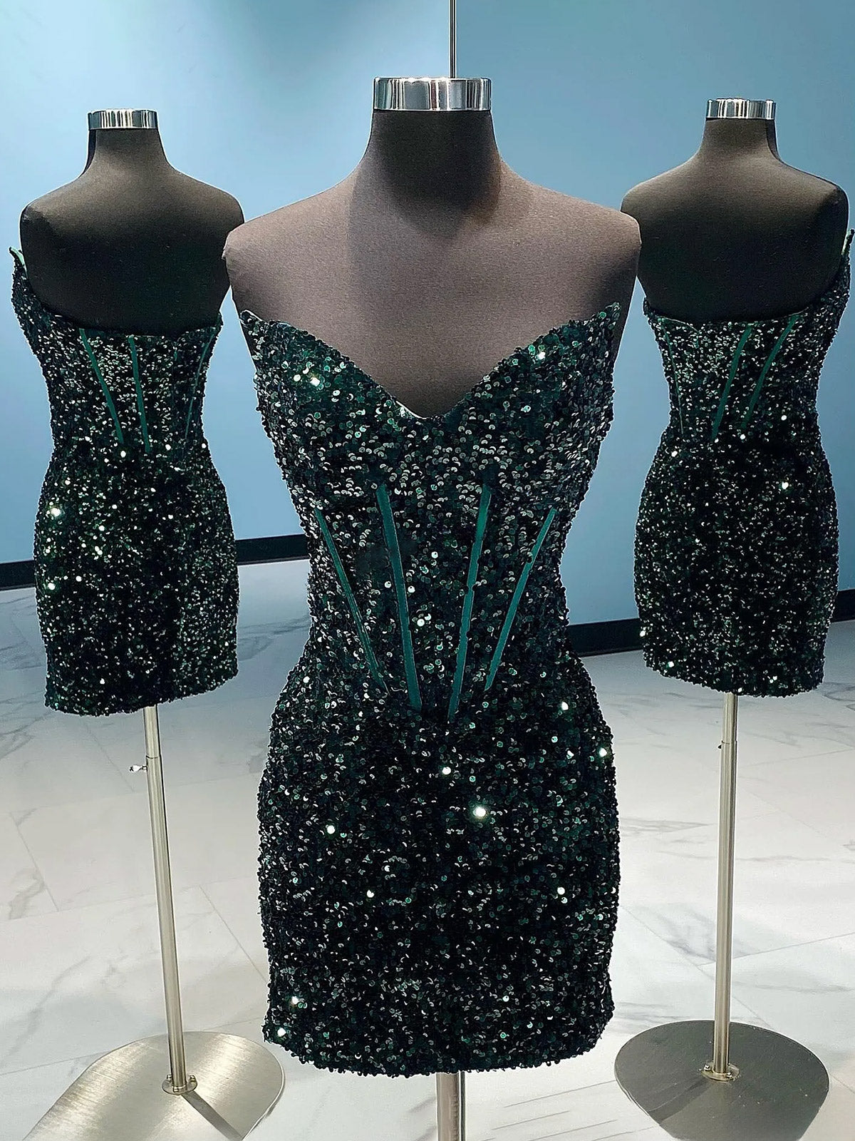 Sweetheart Bodycon Sequins Homecoming Dress