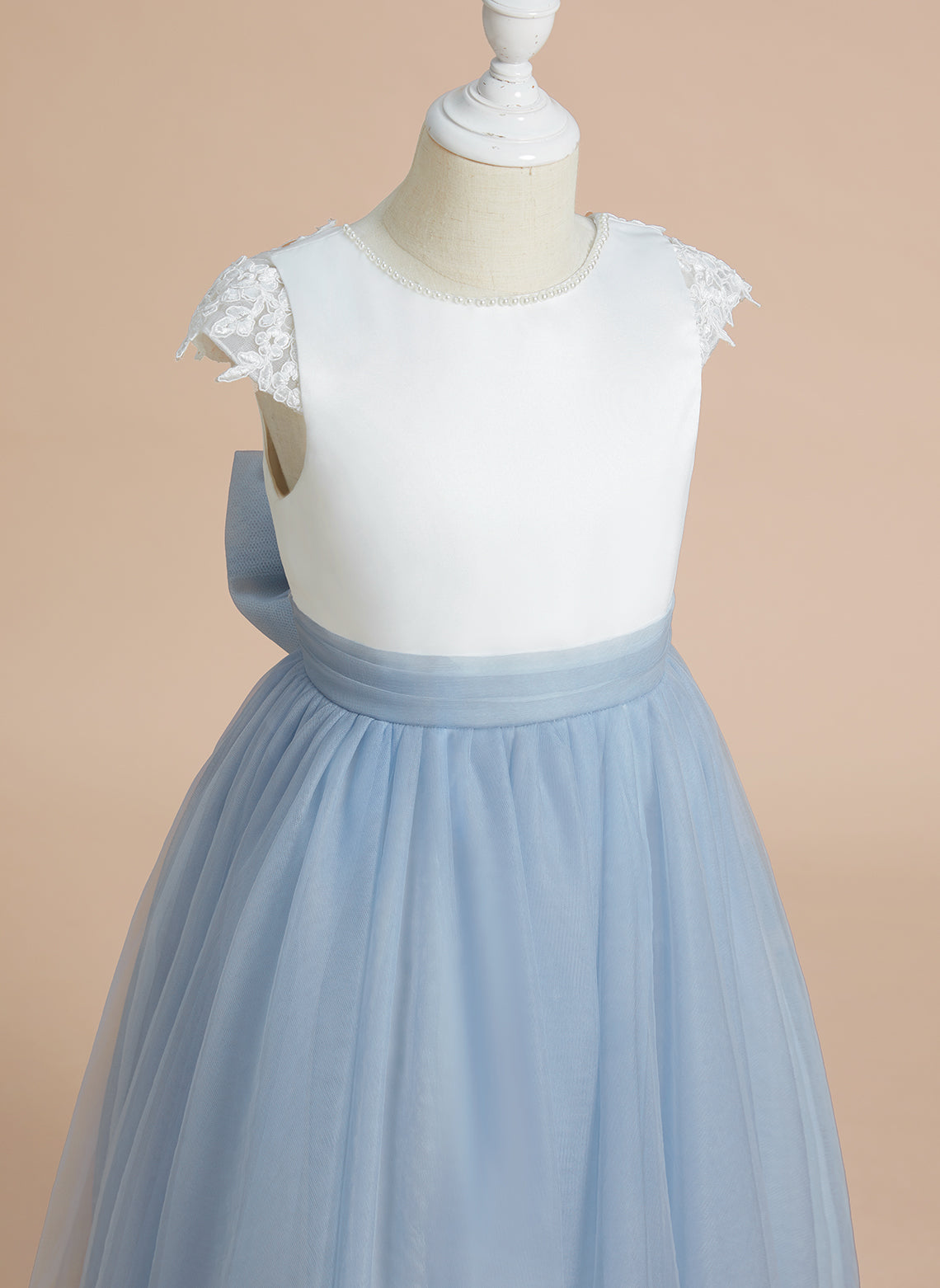 Clara Satin Tulle Flower Girl Dress