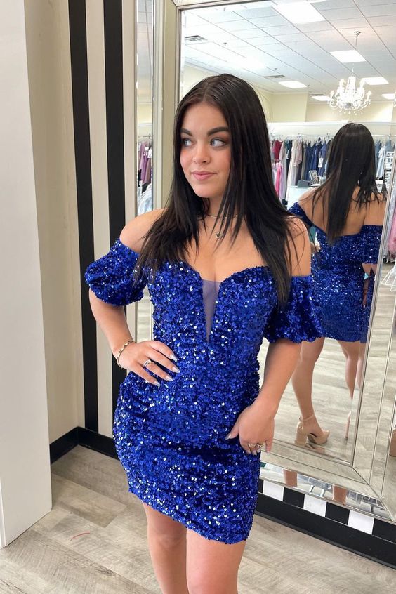 Bodycon Sweetheart Sequins Homecoming Dress