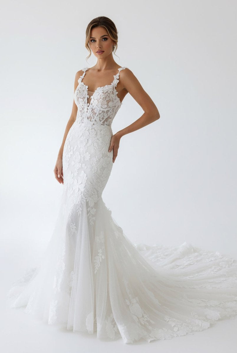 KissDress-Fairy Mermaid Sweetheart Lace Wedding Dresses with Appliques