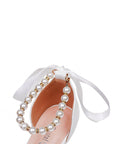 Pointed Toe Kitten Heels Ankle-Strap Wedding Shoes
