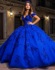 Royal Blue Quinceanera Dresses Off the Shoulder Puffy Ball Gown