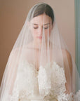 Traditional Drop Veils Ivory Tulle & Lace Wedding Veil