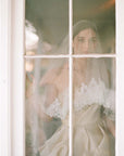 Traditional Drop Veils Ivory Tulle & Lace Wedding Veil