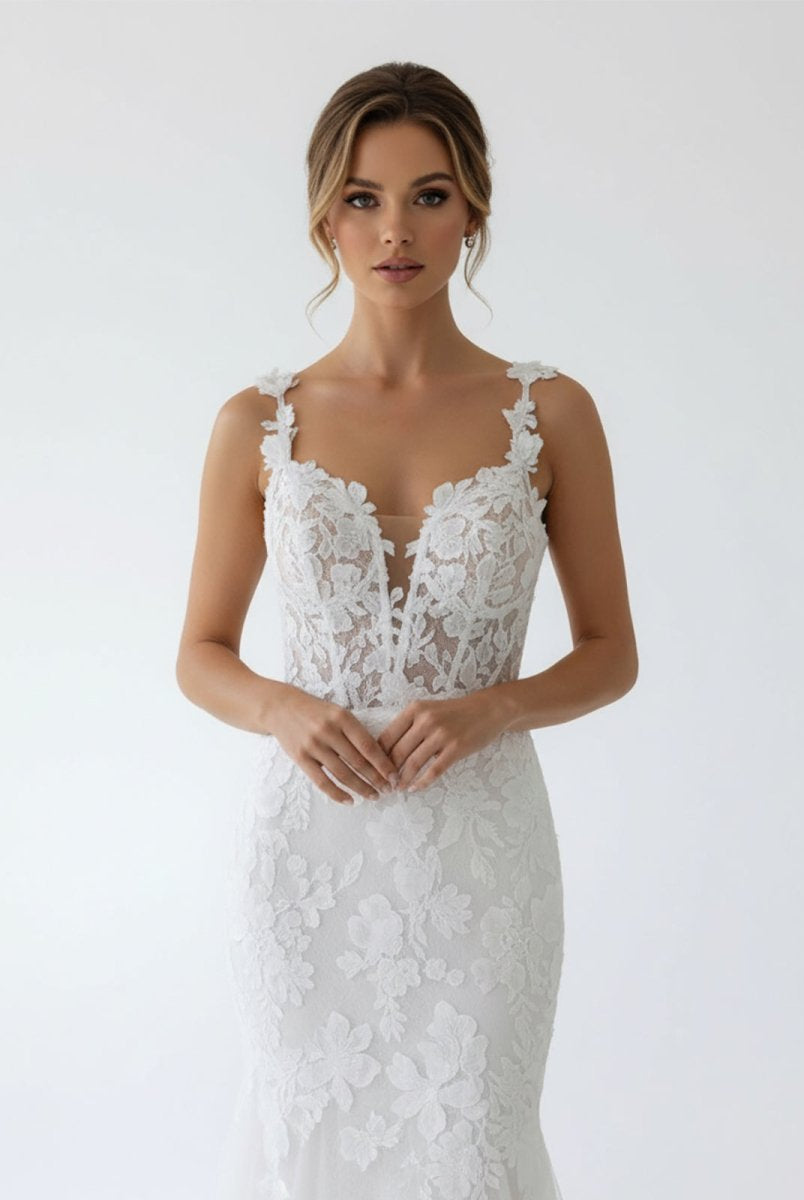 KissDress-Fairy Mermaid Sweetheart Lace Wedding Dresses with Appliques