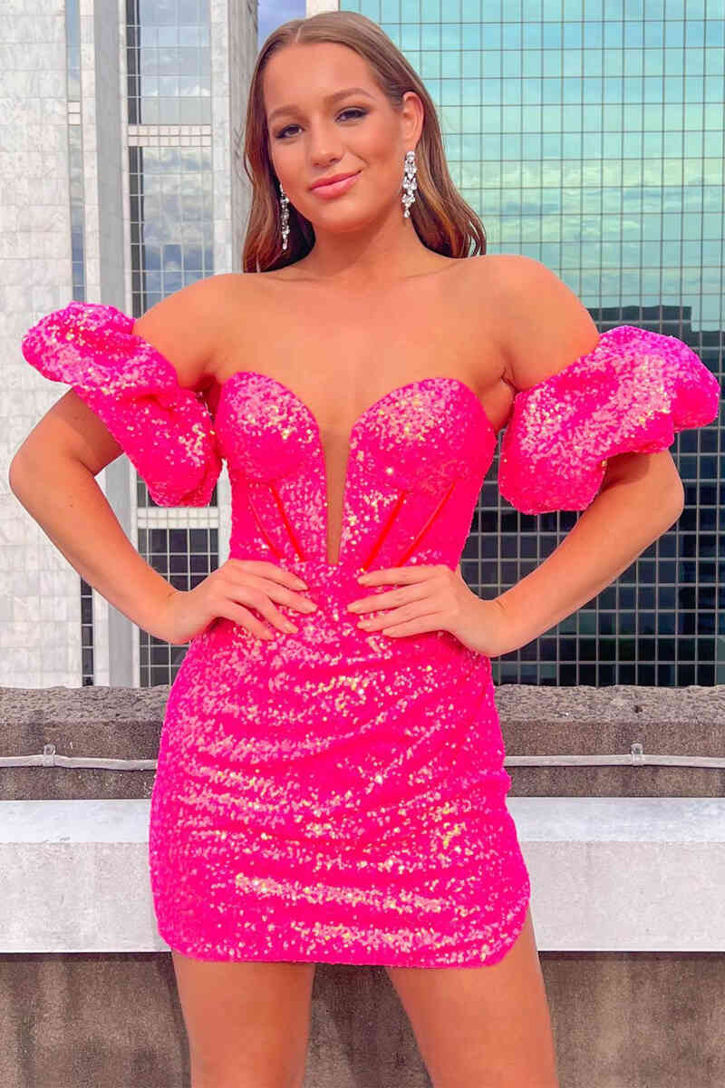 Bodycon Sweetheart Sequins Homecoming Dress