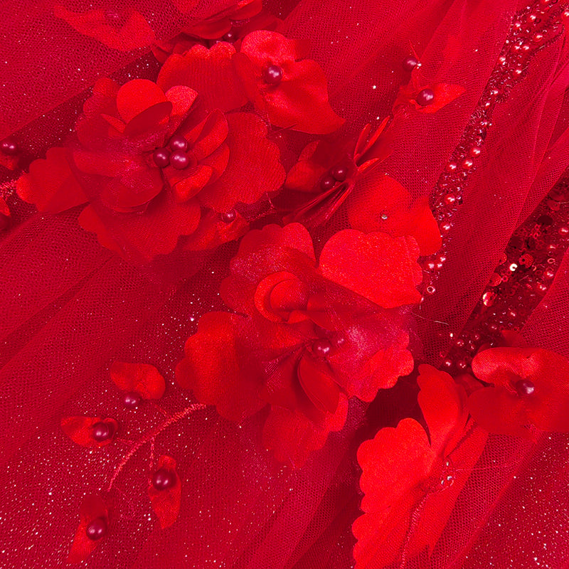 Sweet Valentine Red Quinceanera Dress