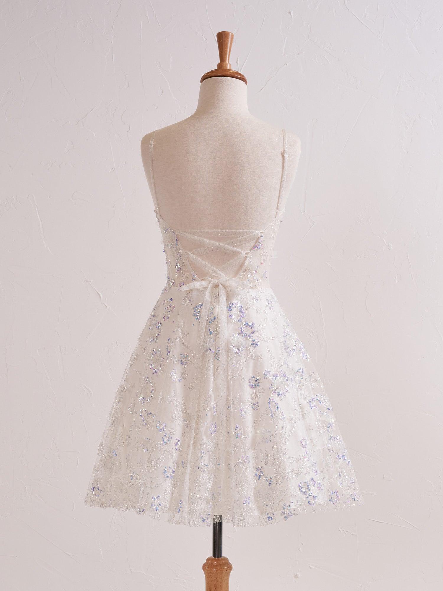 Lavender Floral Strapless Sweetheart Short Cocktail Dress