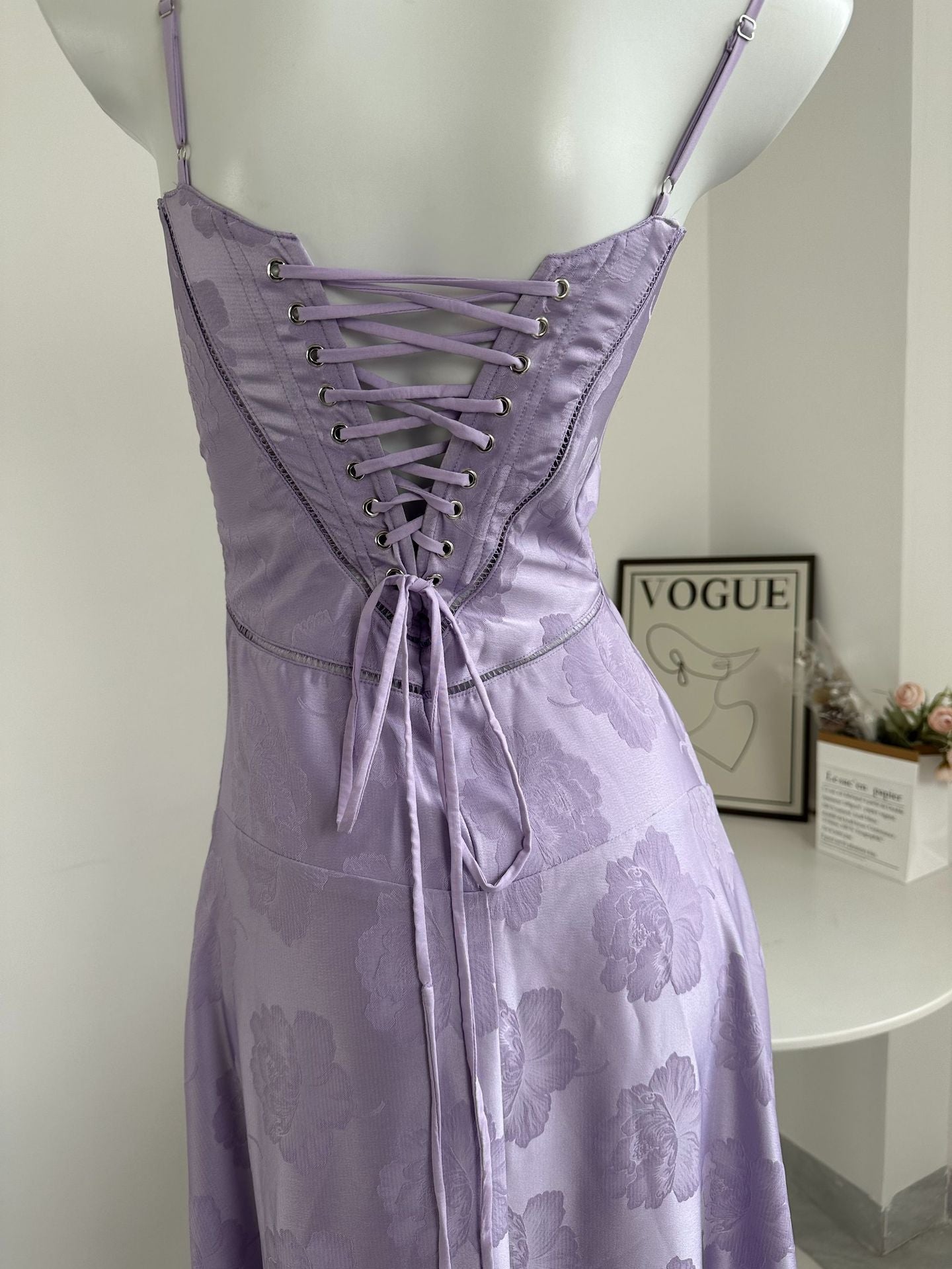 Mermaid Lavender Spaghetti Straps Prom Dress