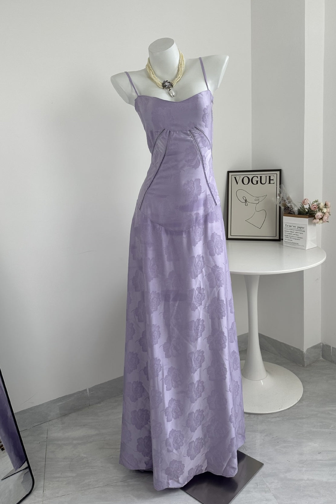 Mermaid Lavender Spaghetti Straps Prom Dress