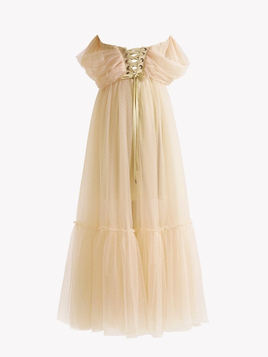 Nova | A - Line Tulle Sweetheart Tea - Length Homecoming Dress - KissProm