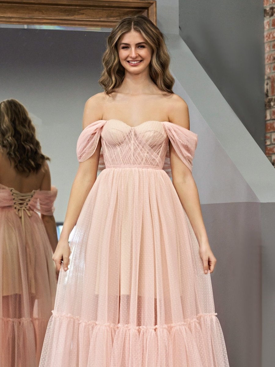 Nova | A - Line Tulle Sweetheart Tea - Length Homecoming Dress - KissProm