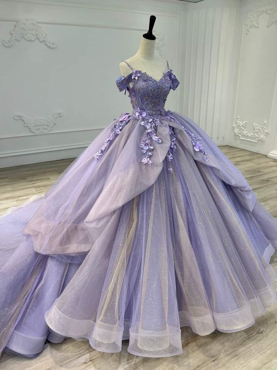 Off the Shoulder Organza Ball Gown Quinceanera Dress