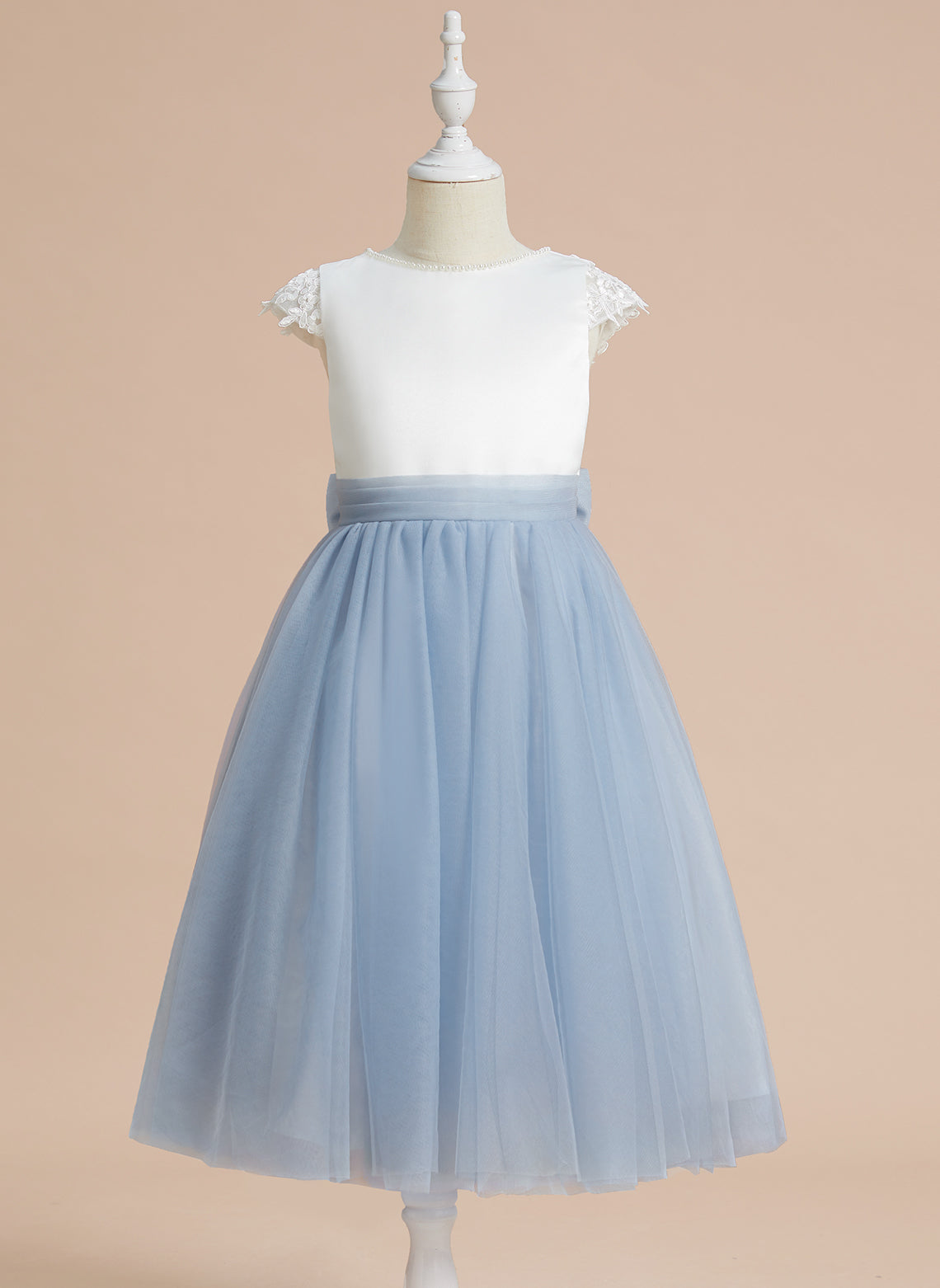 Clara Satin Tulle Flower Girl Dress