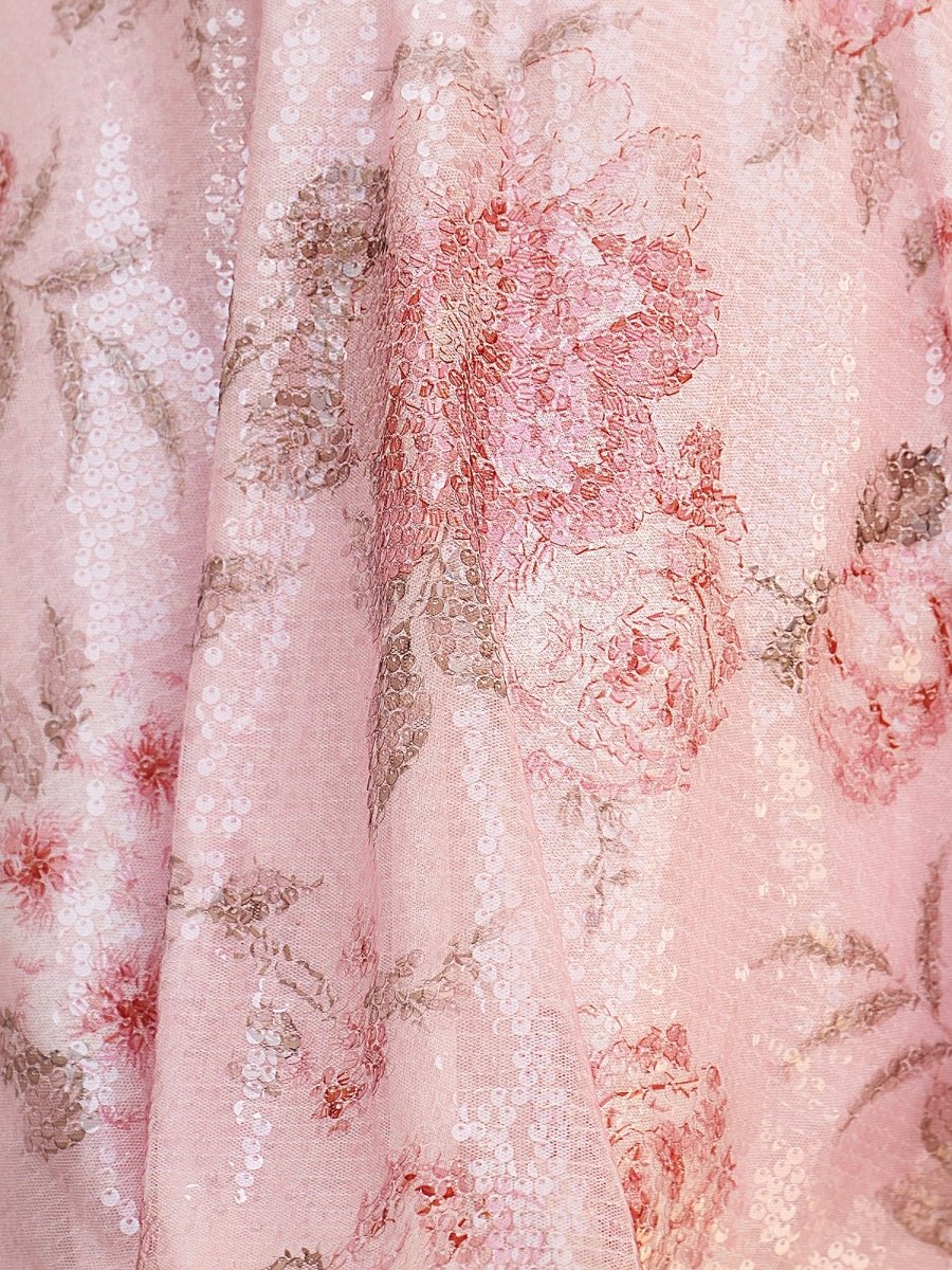 Calanthy | Pink - A Line Short Floral Cowl Neckline Corset Homecoming Dresses - KissProm