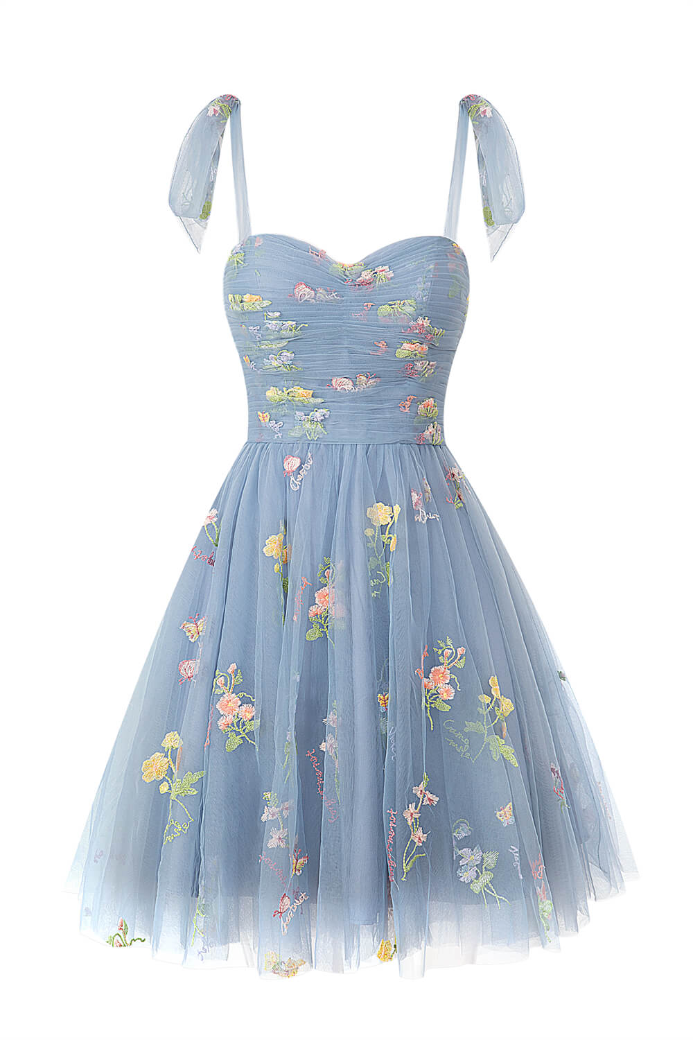 Aline Short Sweetheart Tulle Floral Homecoming Dress