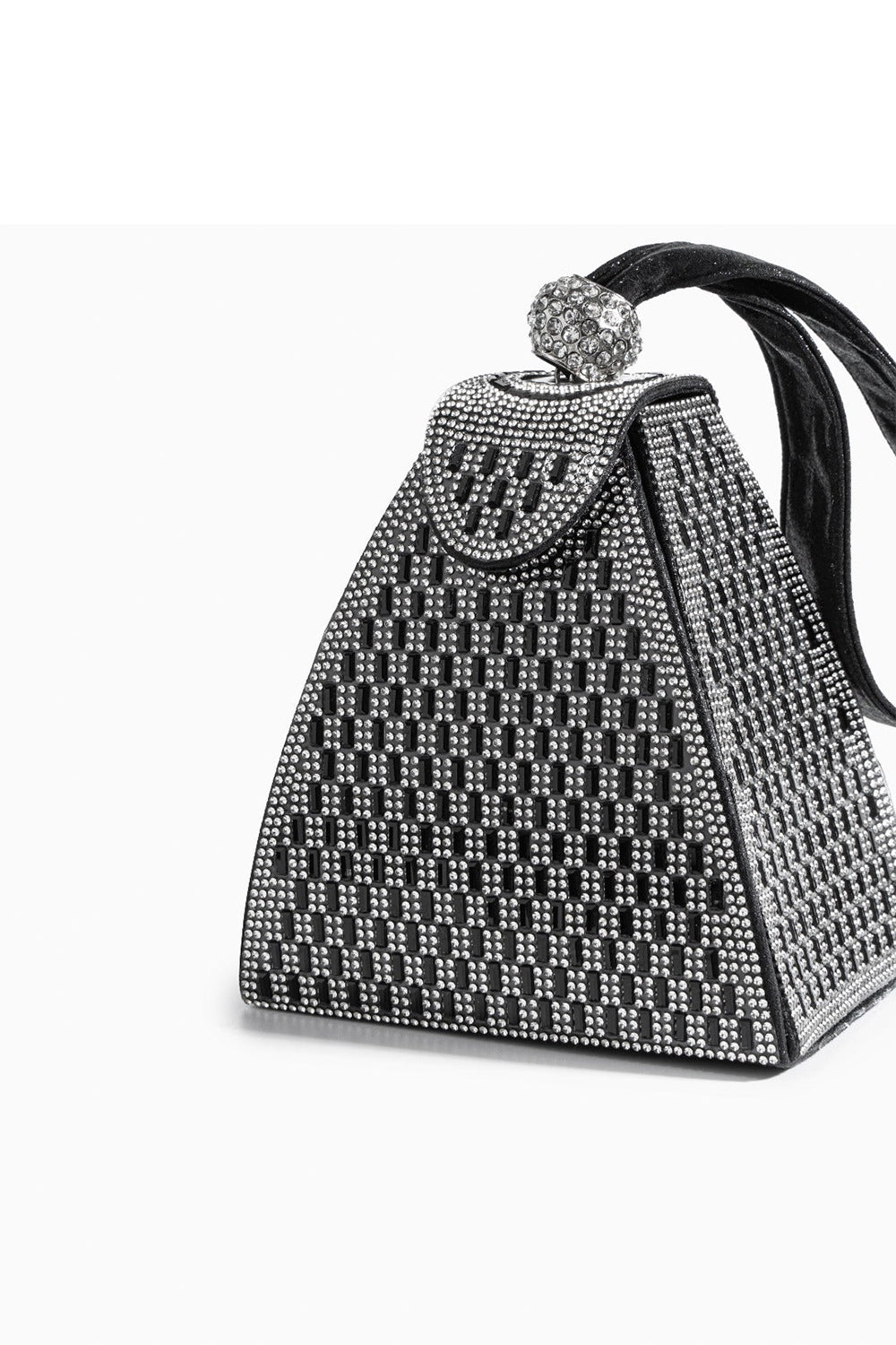 Crystal Gold Pyramid Handbag