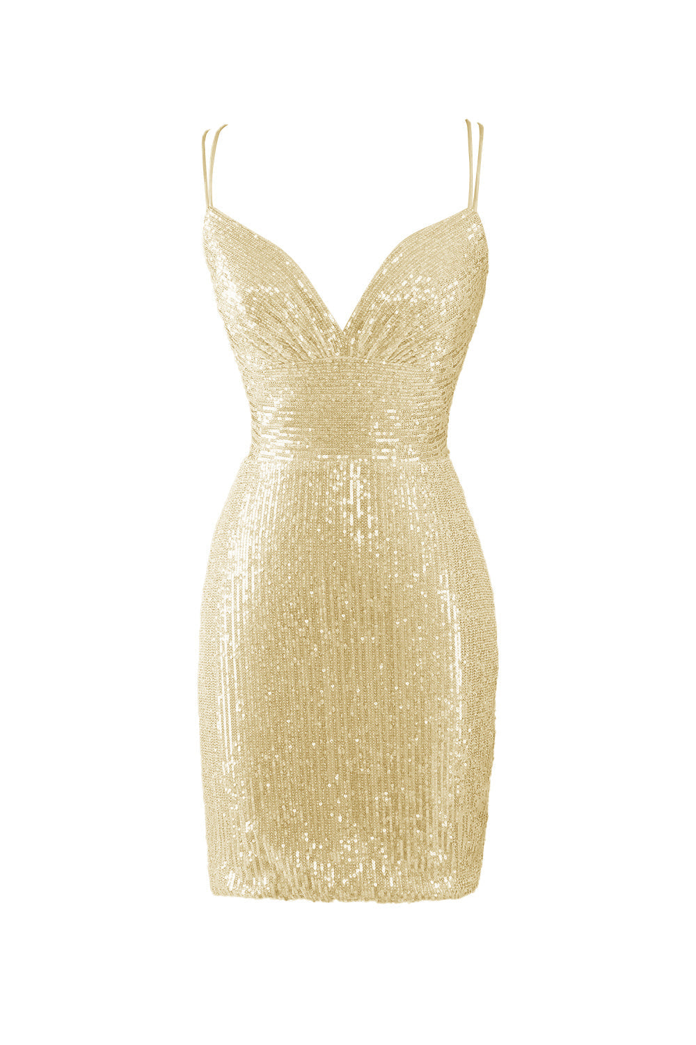 Bodycon V Neck Blue Sequins Homecoming Dress