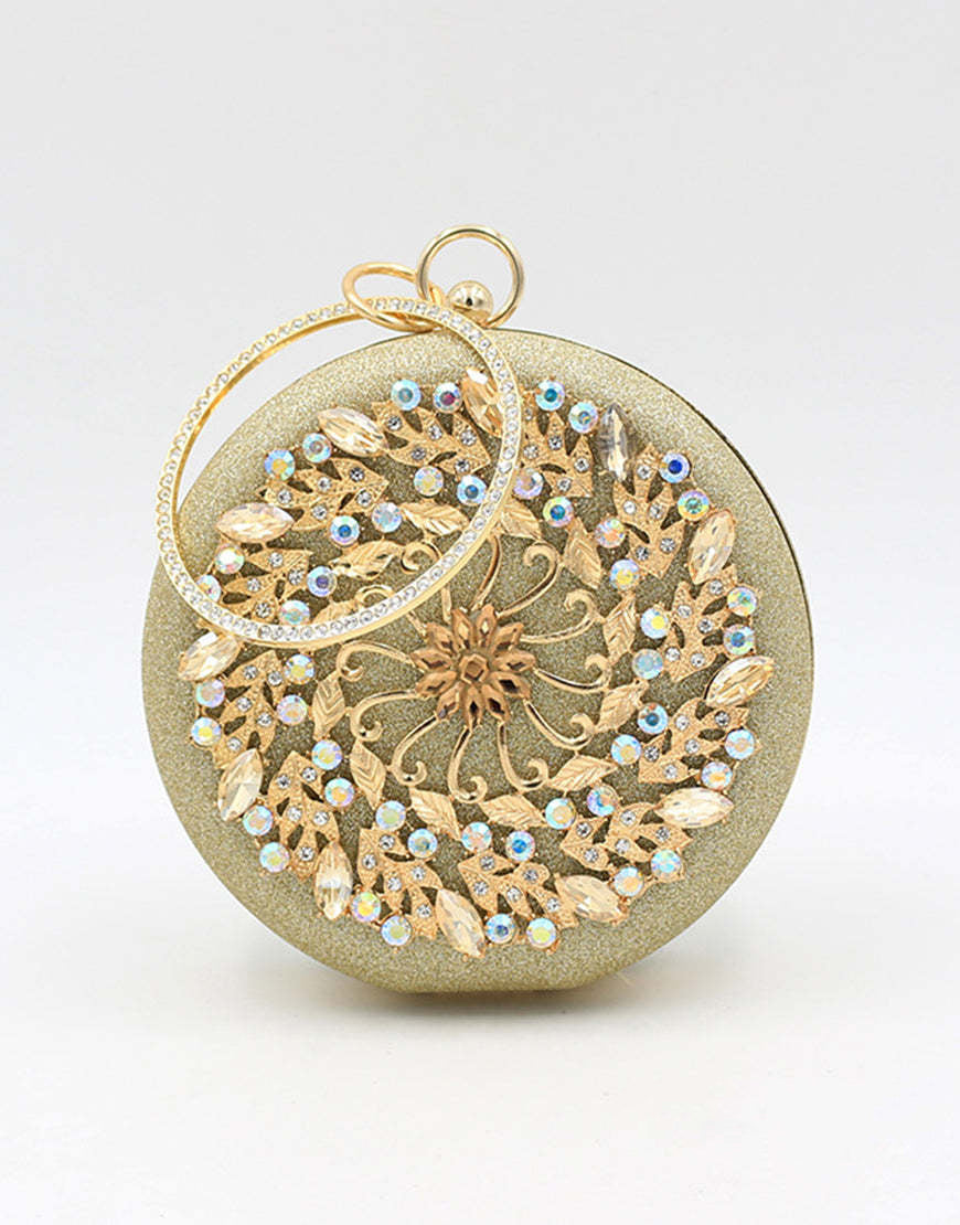 Cute Rhinestone Single Handle Clutch Bag