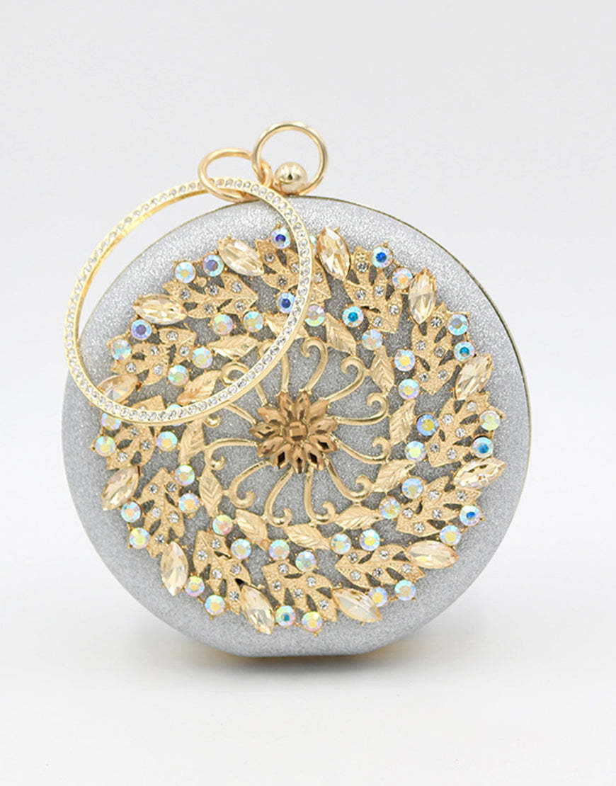 Cute Rhinestone Single Handle Clutch Bag