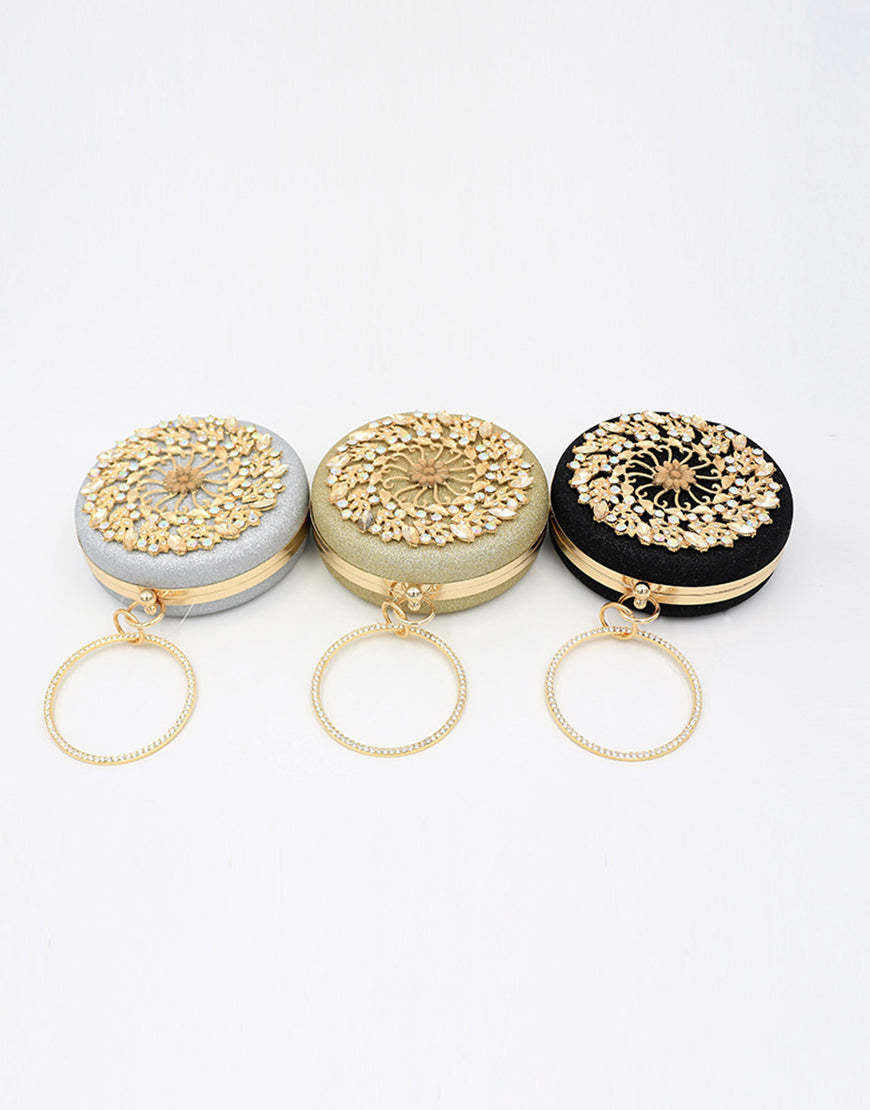 Cute Rhinestone Single Handle Clutch Bag