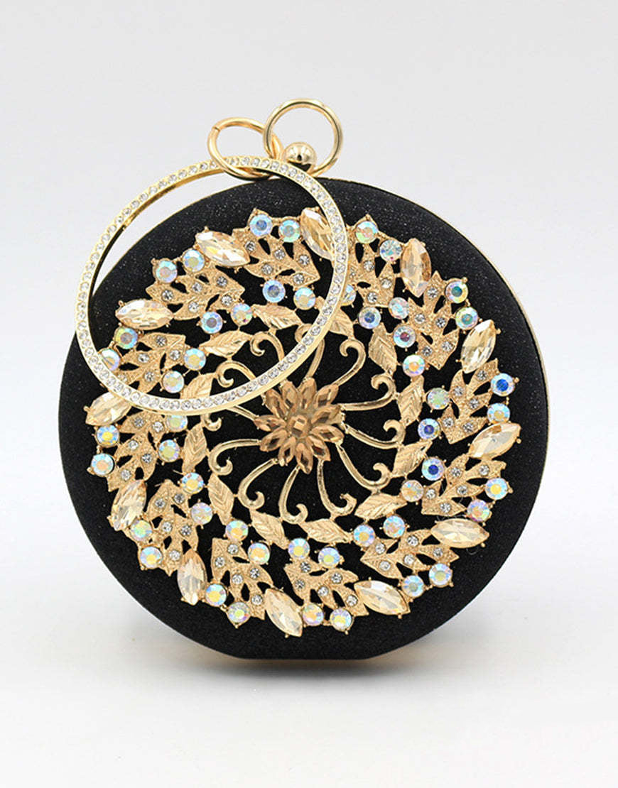 Cute Rhinestone Single Handle Clutch Bag