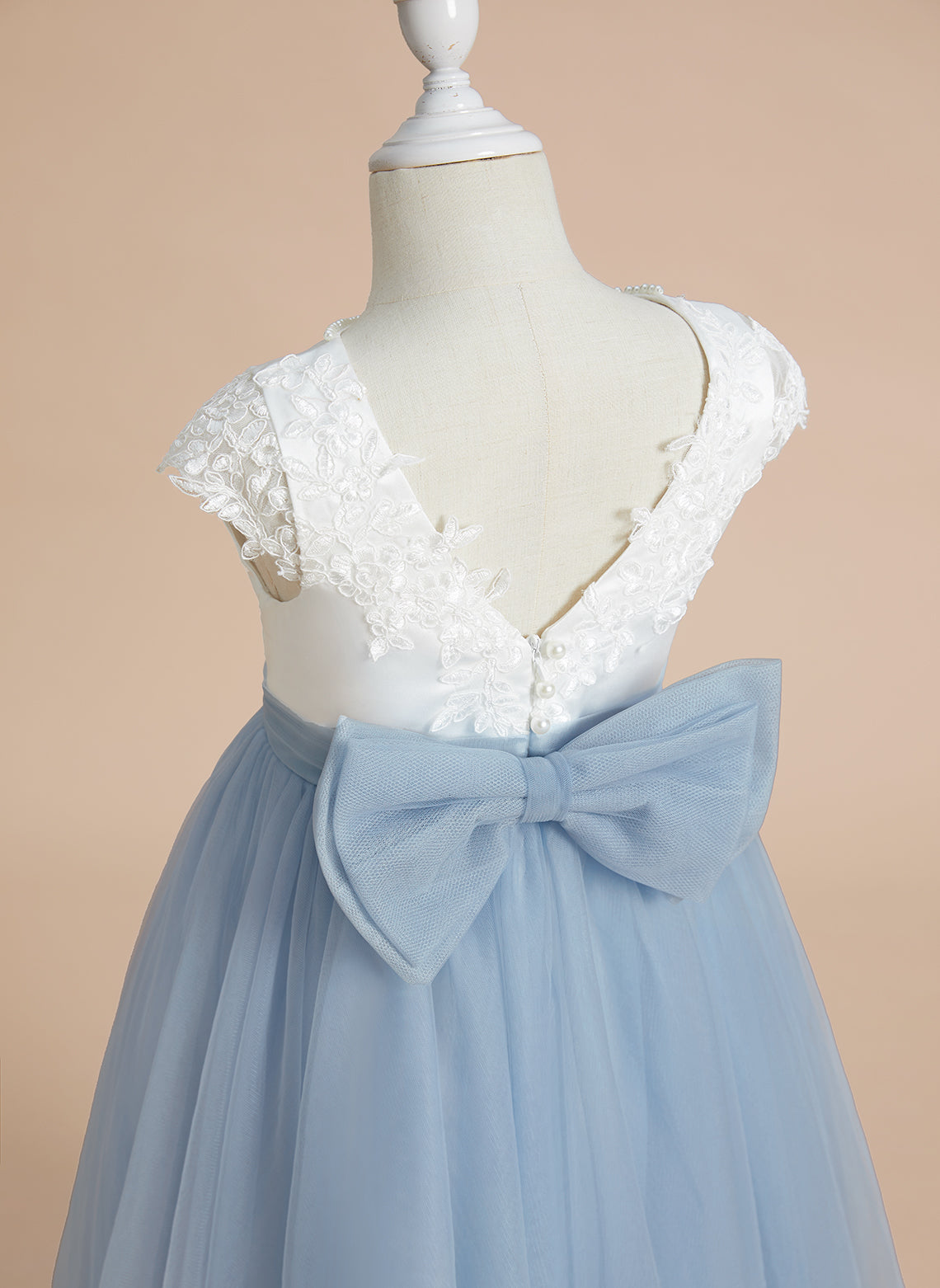 Clara Satin Tulle Flower Girl Dress