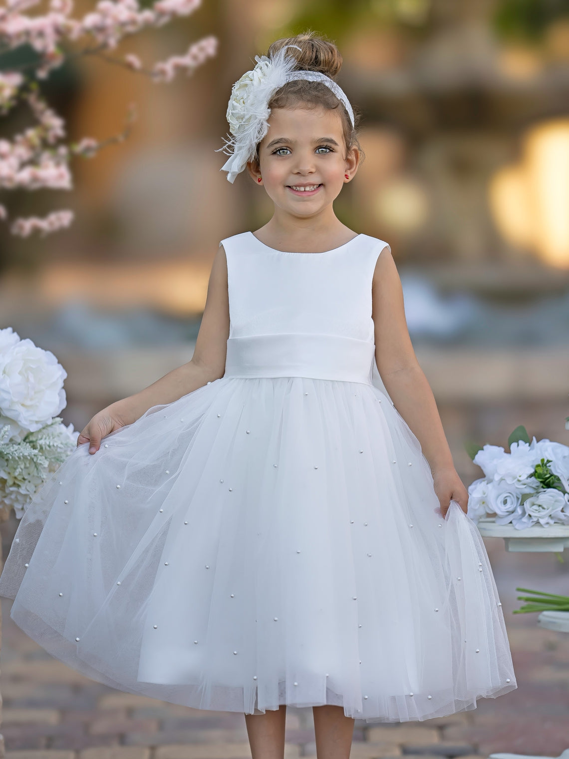 Lydia Beaded Tulle Flower Girl Dress