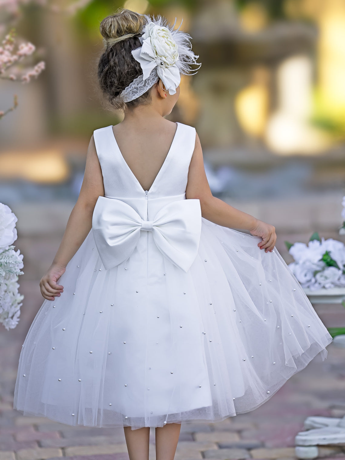 Lydia Beaded Tulle Flower Girl Dress