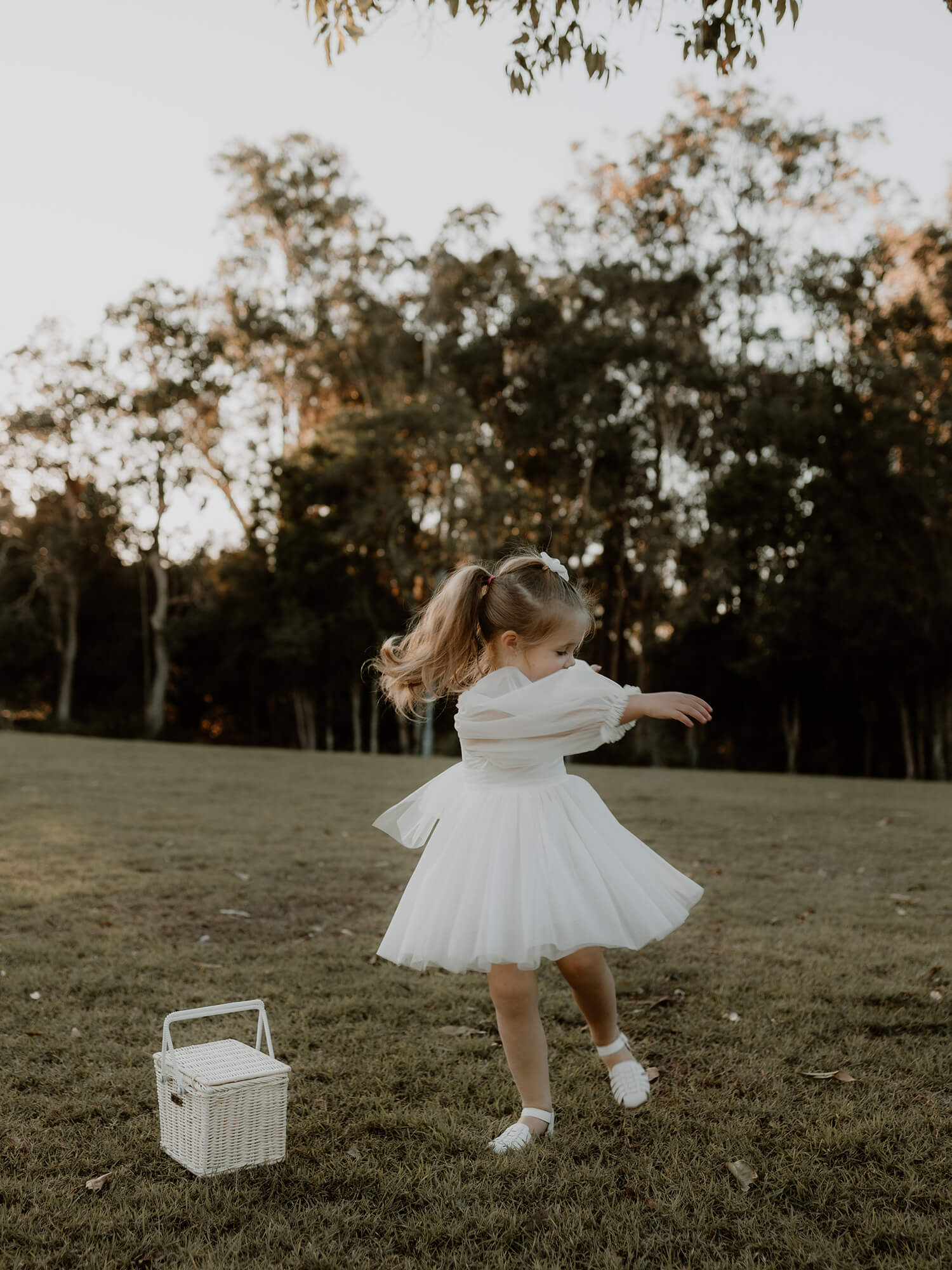 Elle Long Sleeves Flower Girl Dress