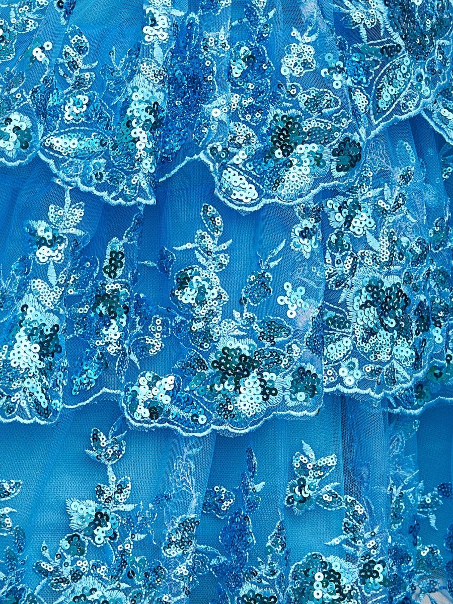 Everly | Peacock - A - Line Sweetheart Tiered Short Homecoming Dress - KissProm