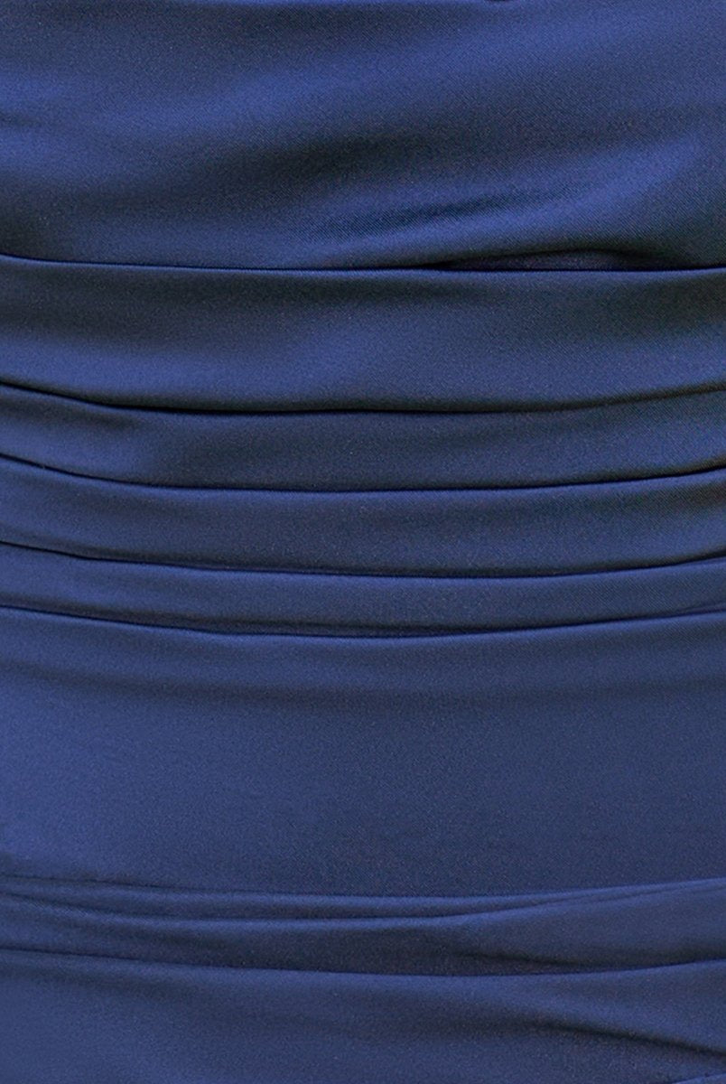 Felisia | Bodycon Satin Strapless Homecoming Dress with Lace and Gloves - KissProm