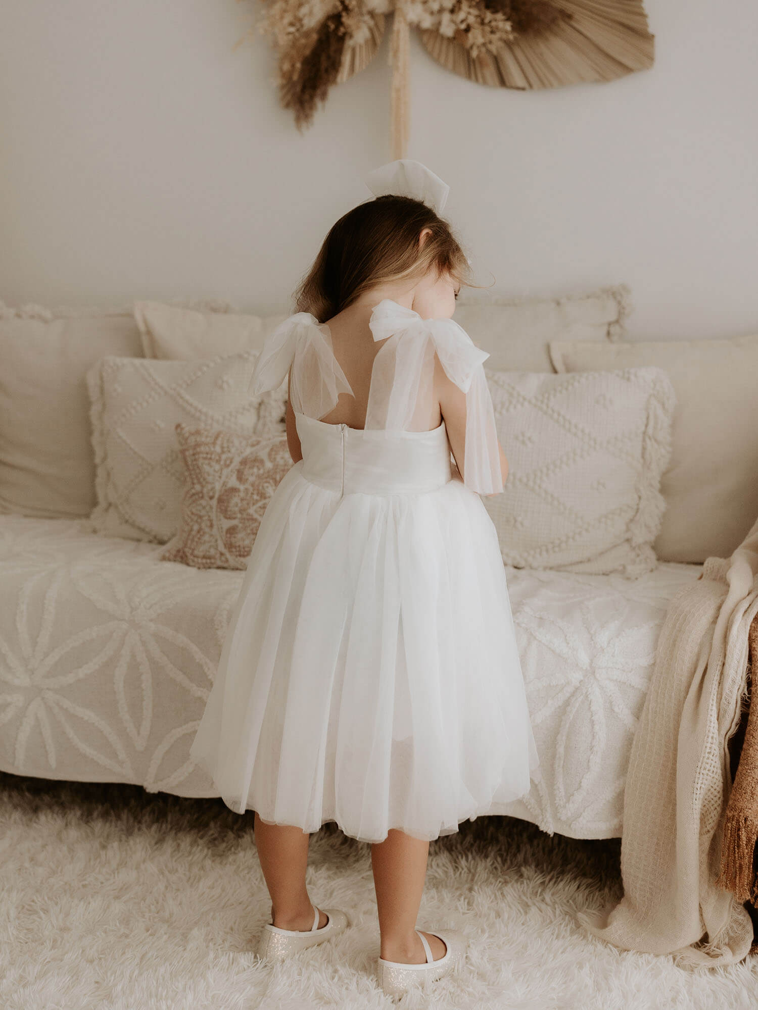 Vivian Tie-Strap Tulle Flower Girl Dress